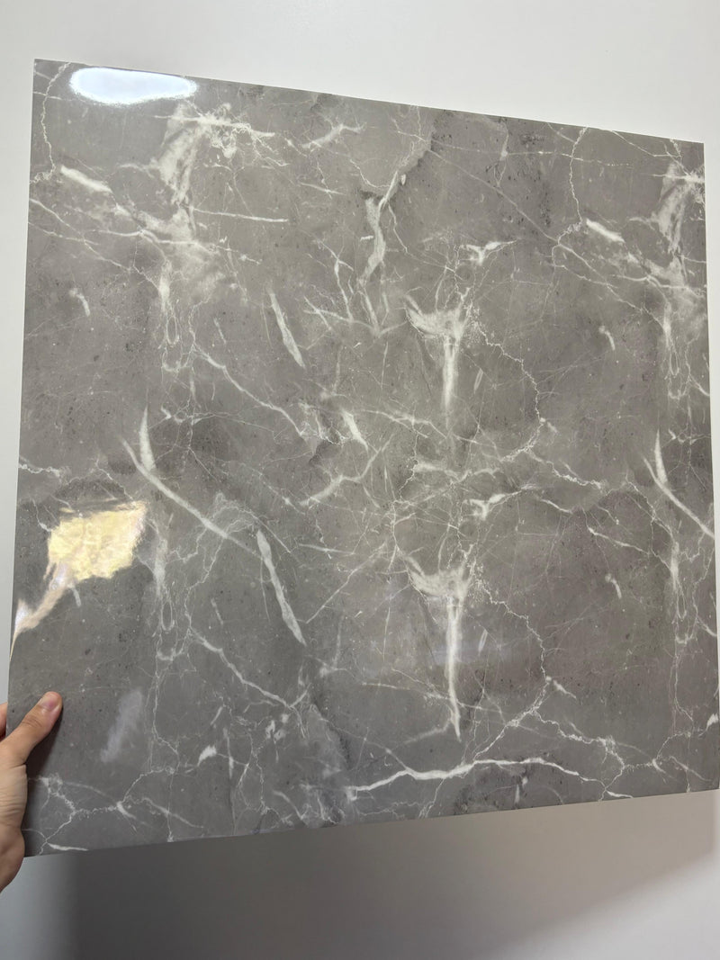 Placa Adesiva 3D Mármore Autocolante | Porcelanato Lavável 60x60 Revestimento Parede Cozinha Banheiro