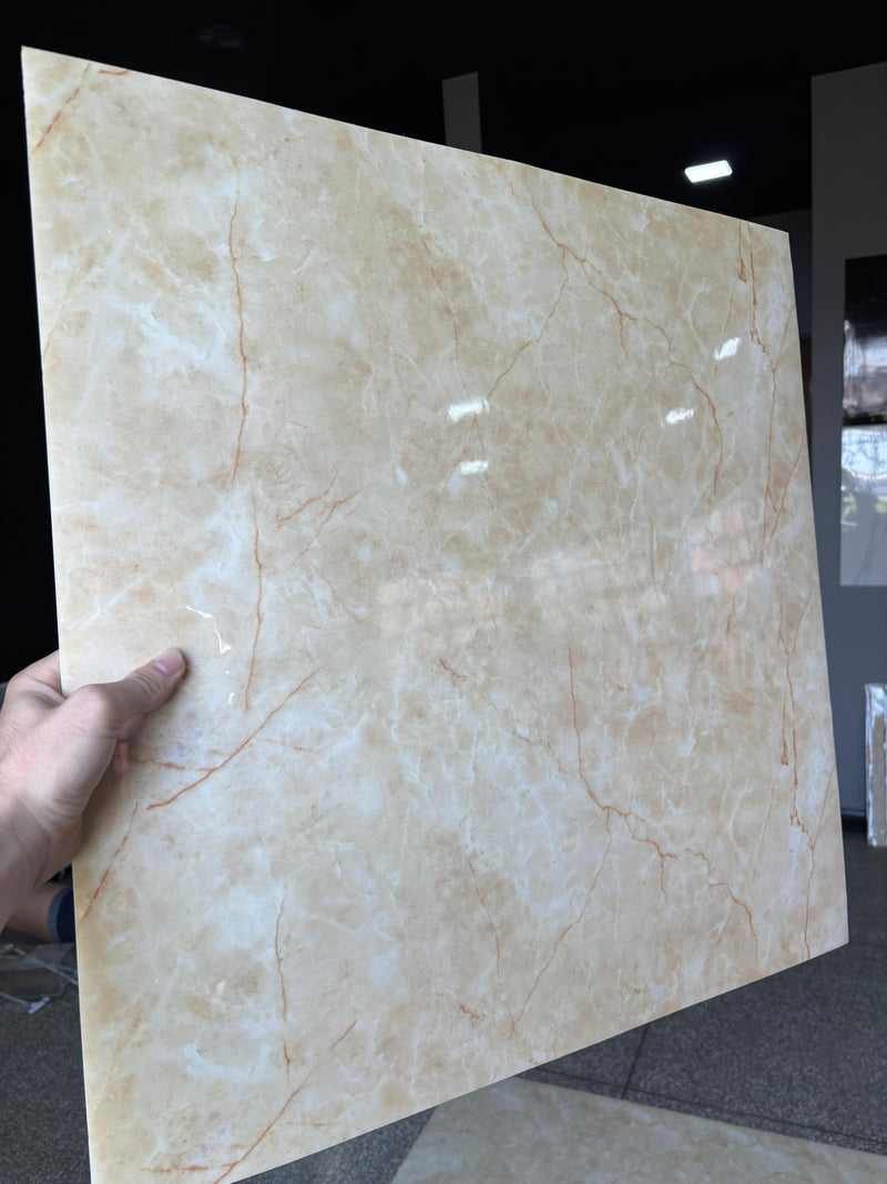 Placa Adesiva 3D Mármore Autocolante | Porcelanato Lavável 60x60 Revestimento Parede Cozinha Banheiro