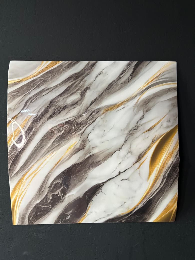 Placa Adesiva 3D Mármore Autocolante | Porcelanato Lavável 60x60 Revestimento Parede Cozinha Banheiro
